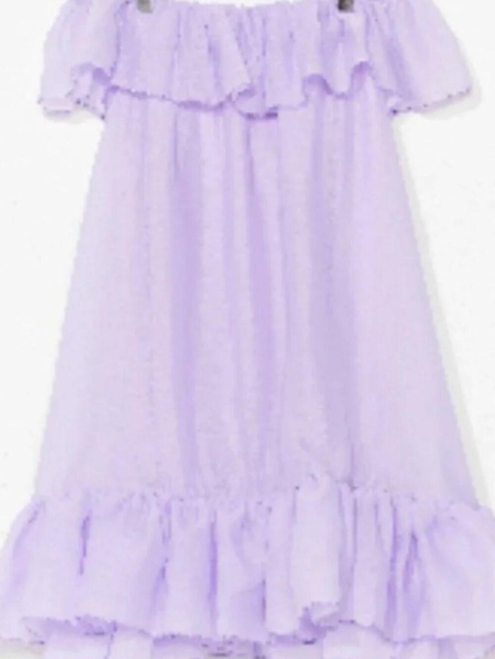 Nasty Gal Lilac Frill Strapless Mini Dress, Size 4